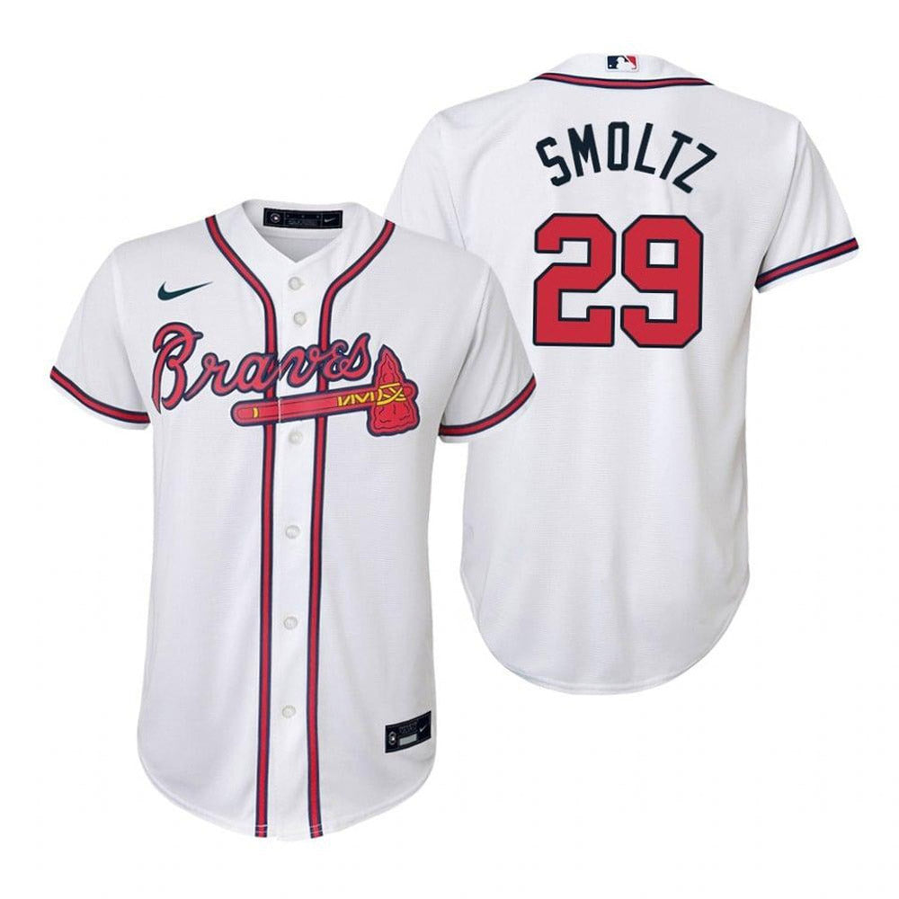 Men's Atlanta Braves John Smoltz Replica Home Jersey - White