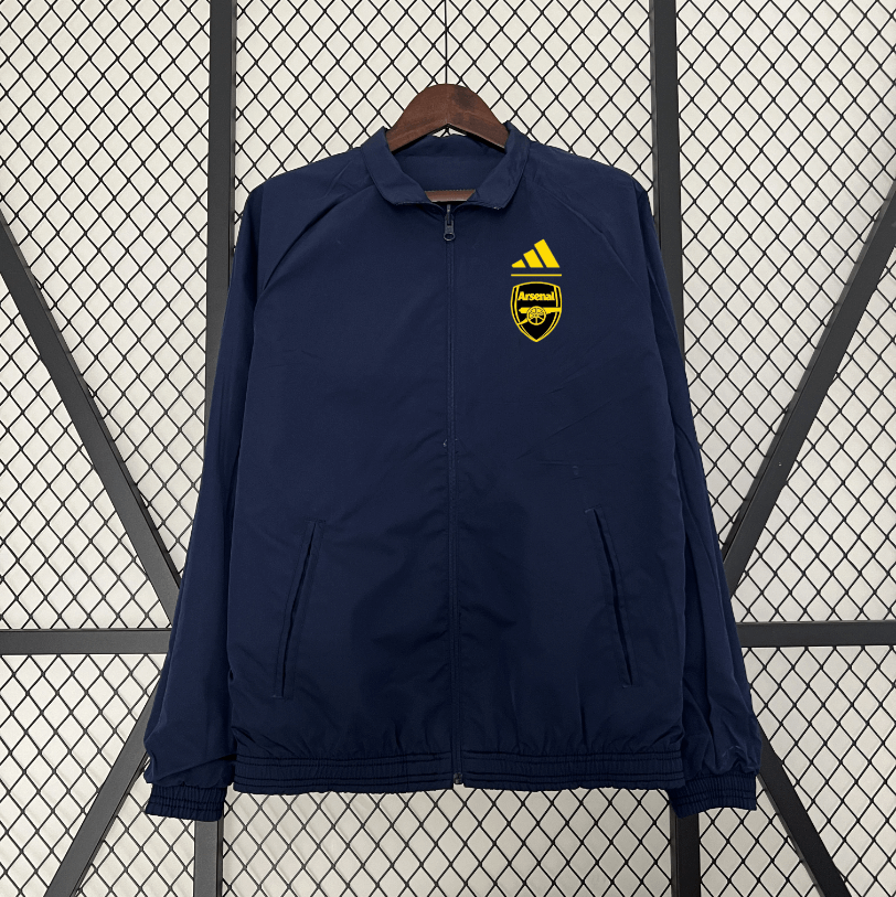 2024/2025 Arsenal Reversible Windbreaker Black-Black and Purple Soccer Jersey 1:1 Thai Quality