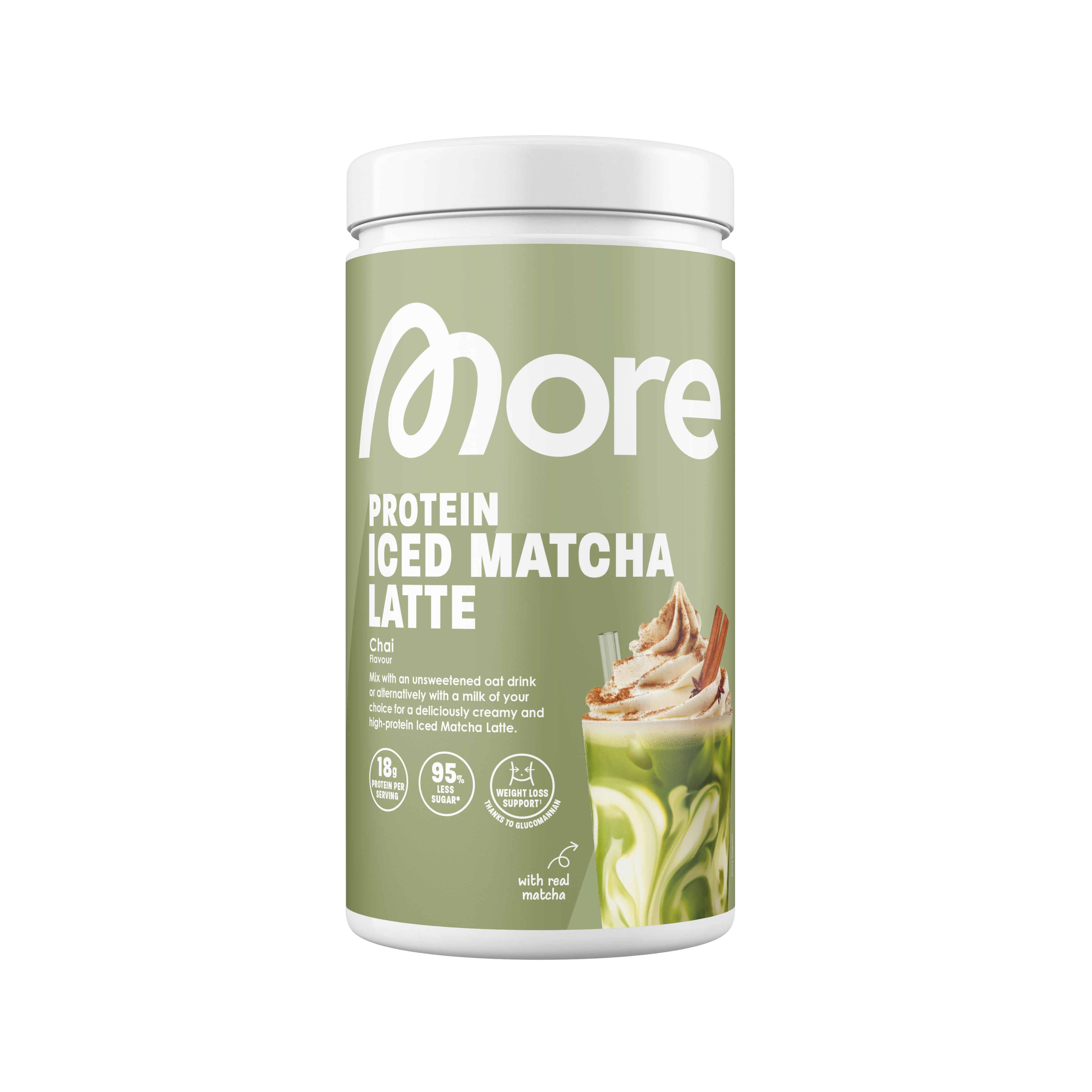 More Protein Iced Matcha Latte