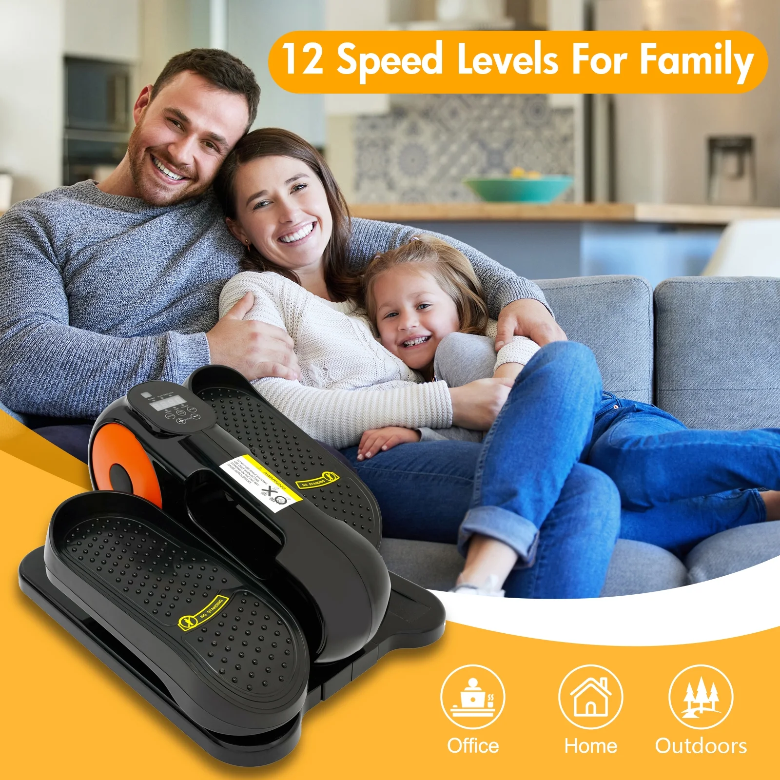 CATGOOD Under Desk Elliptical, Electric Seated Foot & Leg Pedal Exerciser While Sitting for Seniors