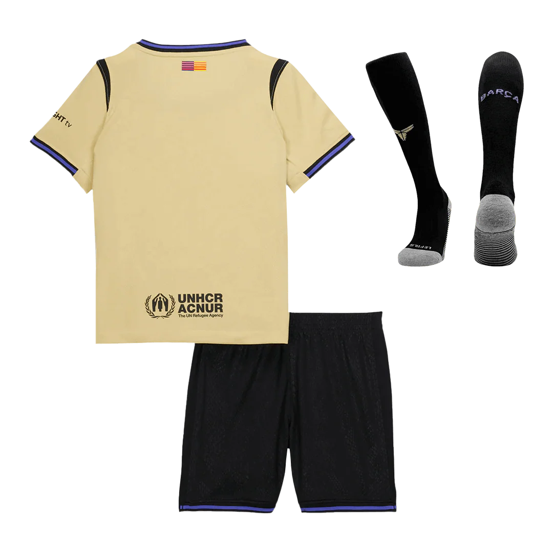 Kid's Barcelona Away Full Kit - Jersey+Shorts+Socks 2025/26