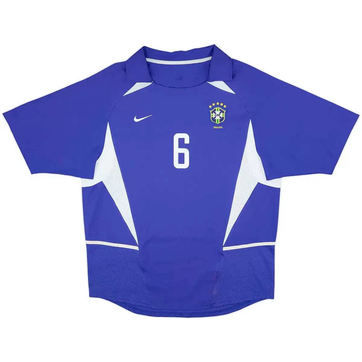 R.Carlos #6 Brazil 2002 Away Retro Football Jersey