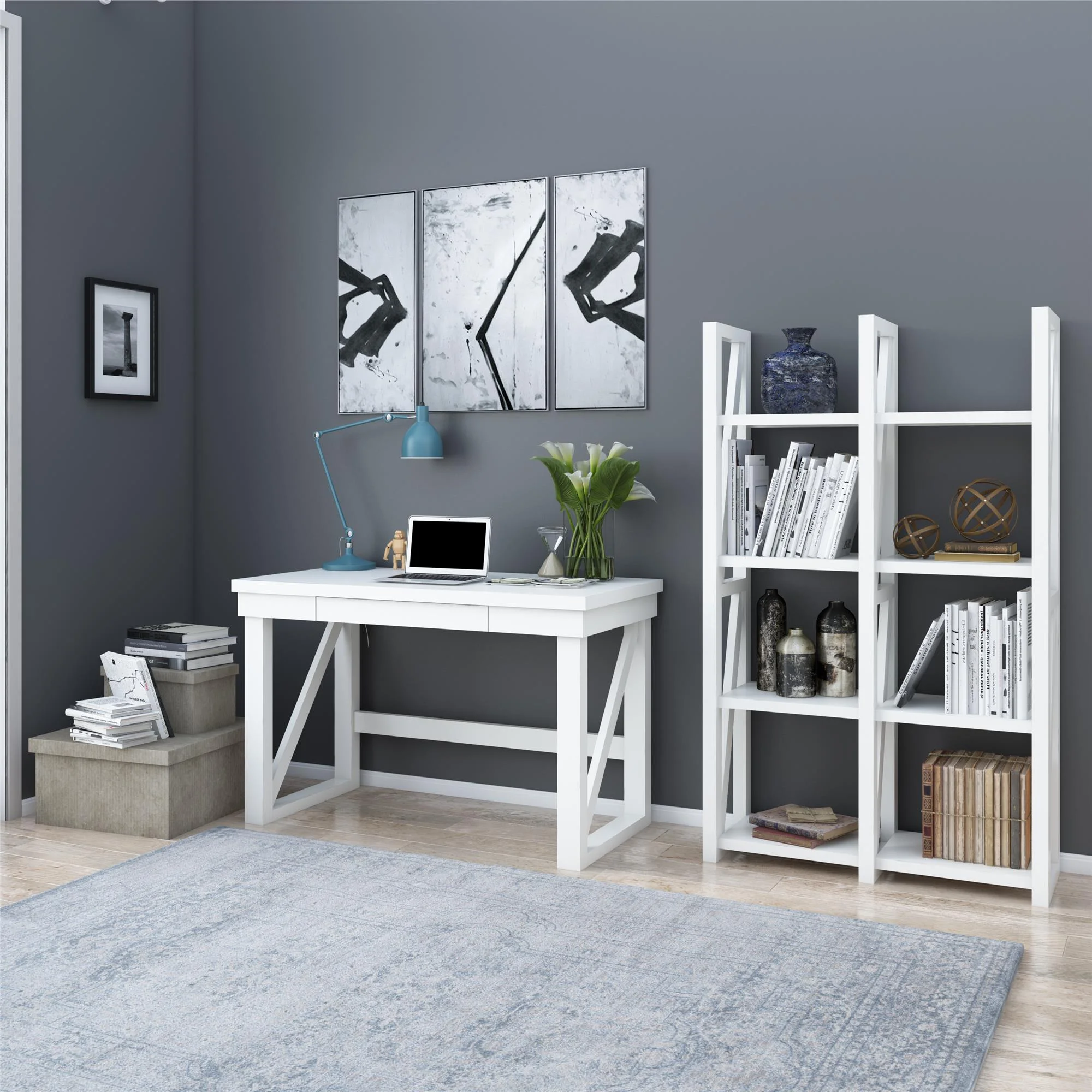 Crestwood Computer Desk, White