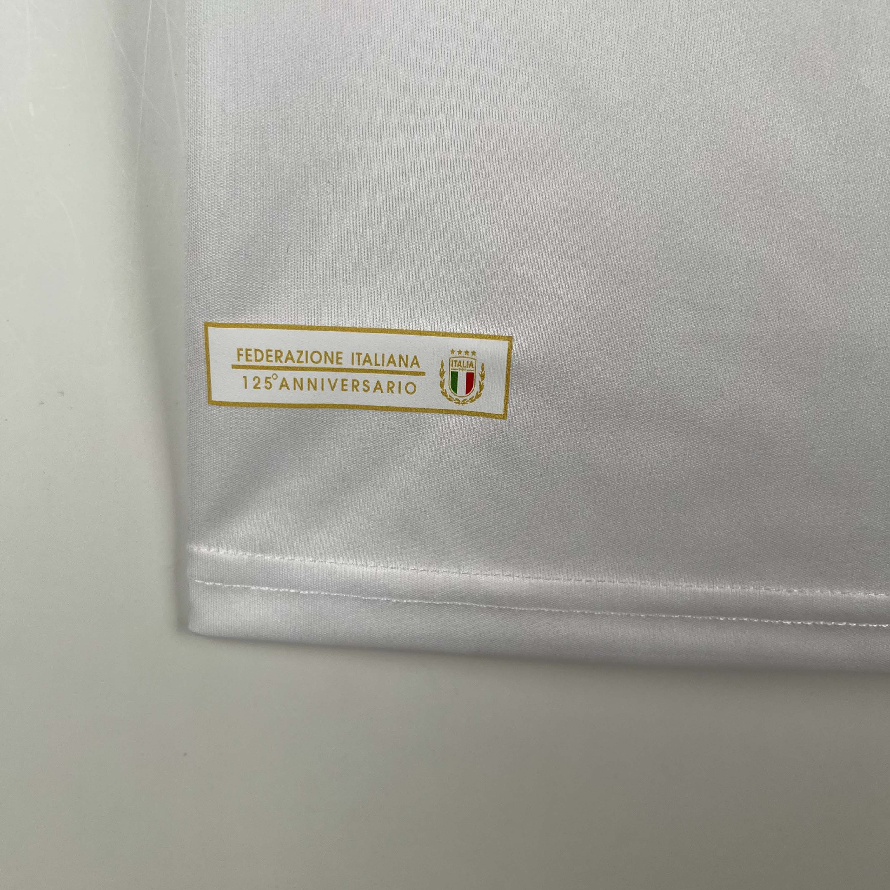 2023 Italy 125th Anniversary White Soccer Shirt-Fans