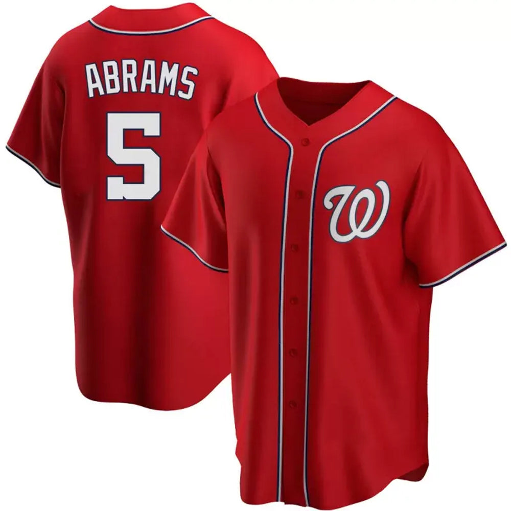 Men's Washington Nationals CJ Abrams Cool Base Replica Alternate Jersey - Red