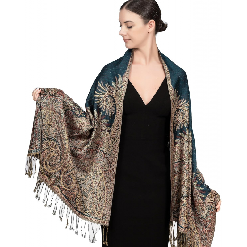 Reversible Paisley Pashmina Rave Scarf