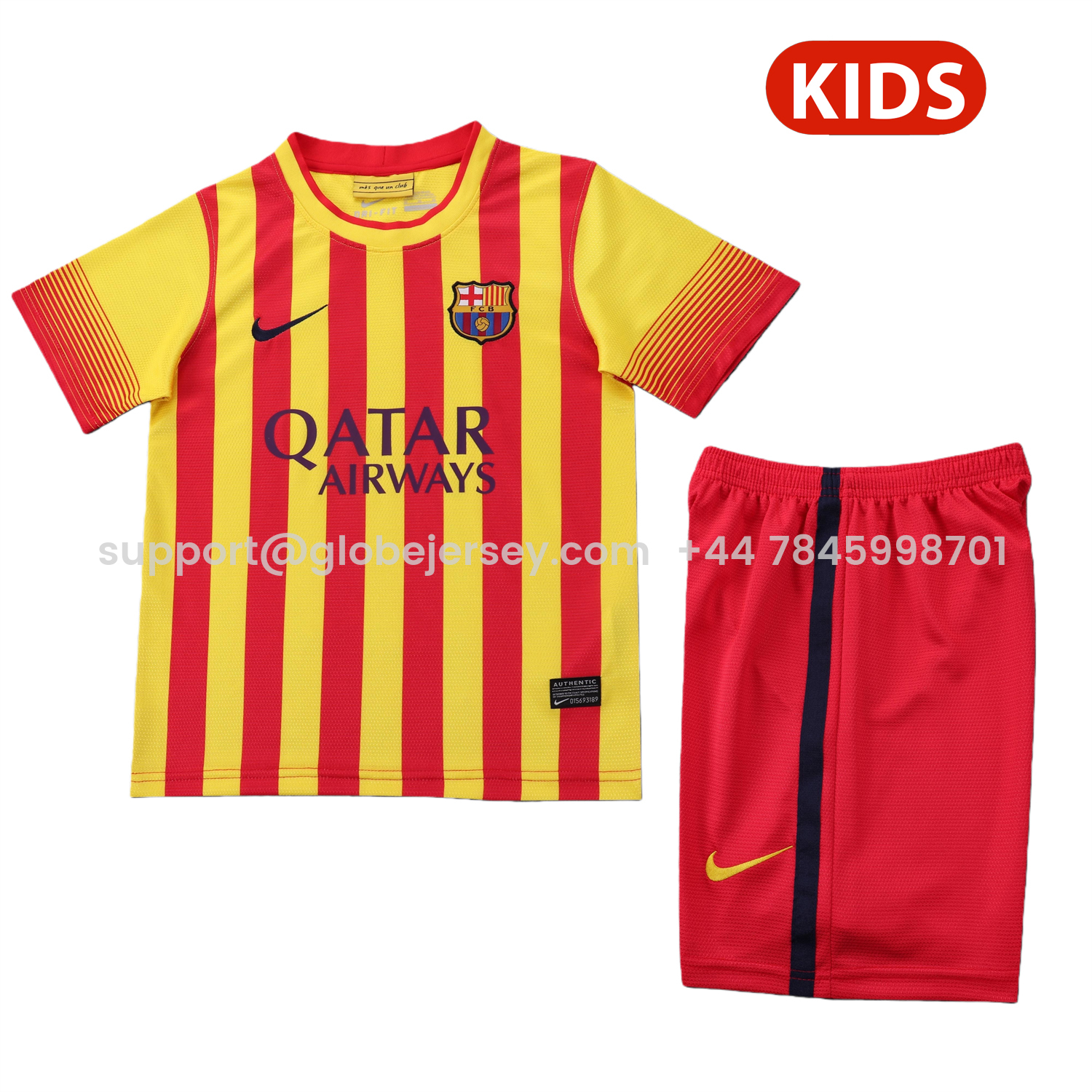 Retro Barcelona 2013-14 Away Kids Kit
