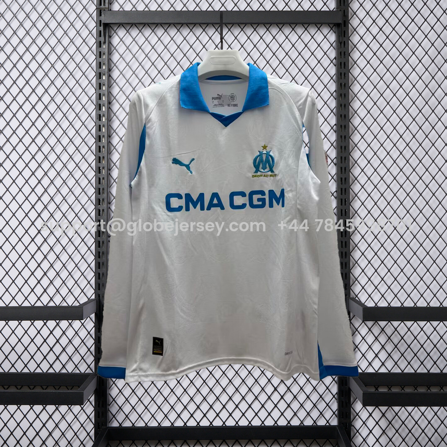 Marseille 25-26 Home Long Sleeves Jersey - Fans Version