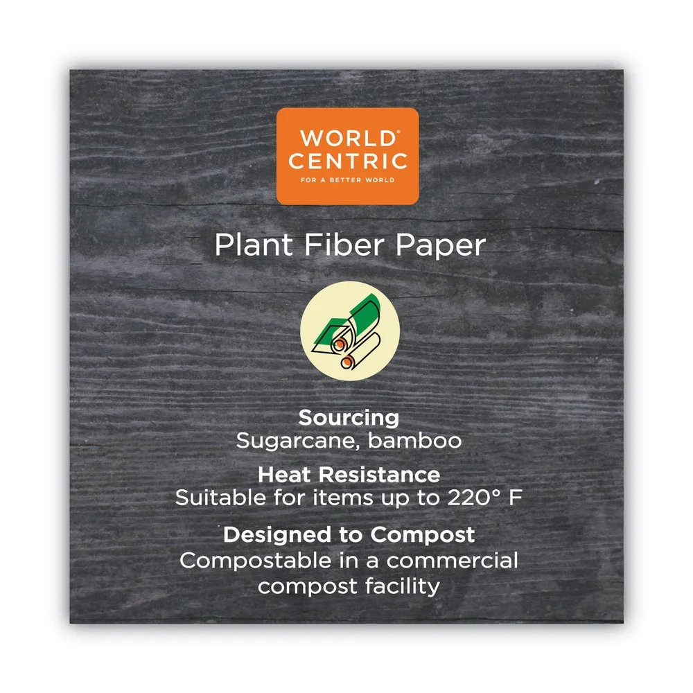 World Centric BO-SU-24 No Tree 4.4 in. Diameter x 4.5 in. h Sugarcane Paper Bowls - Natural (500/Carton)
