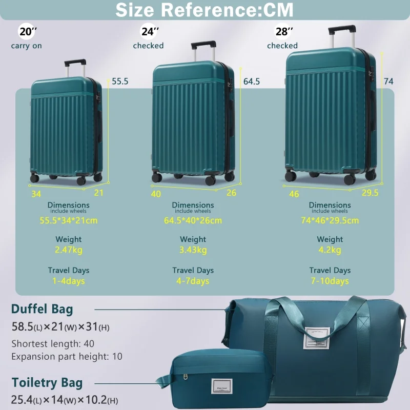 Front Opening Luggage Set 3 Piece, Hardside Carry on Suitcase with USB Port, Expandable Luggage with Handle Bag Spinner Wheels TSA Lock