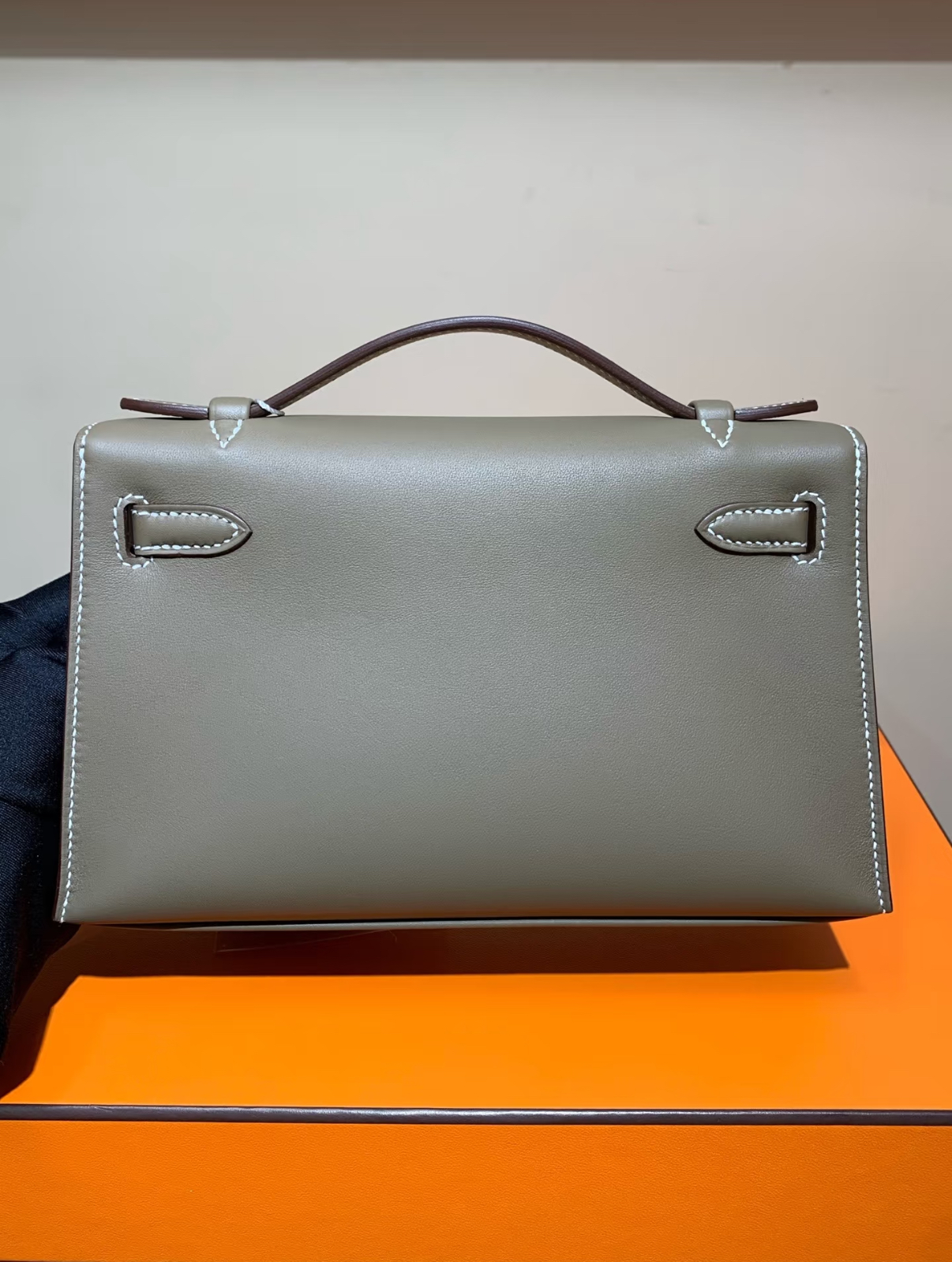 Hermès Kelly mini 1 elephant gray silver buckle custom