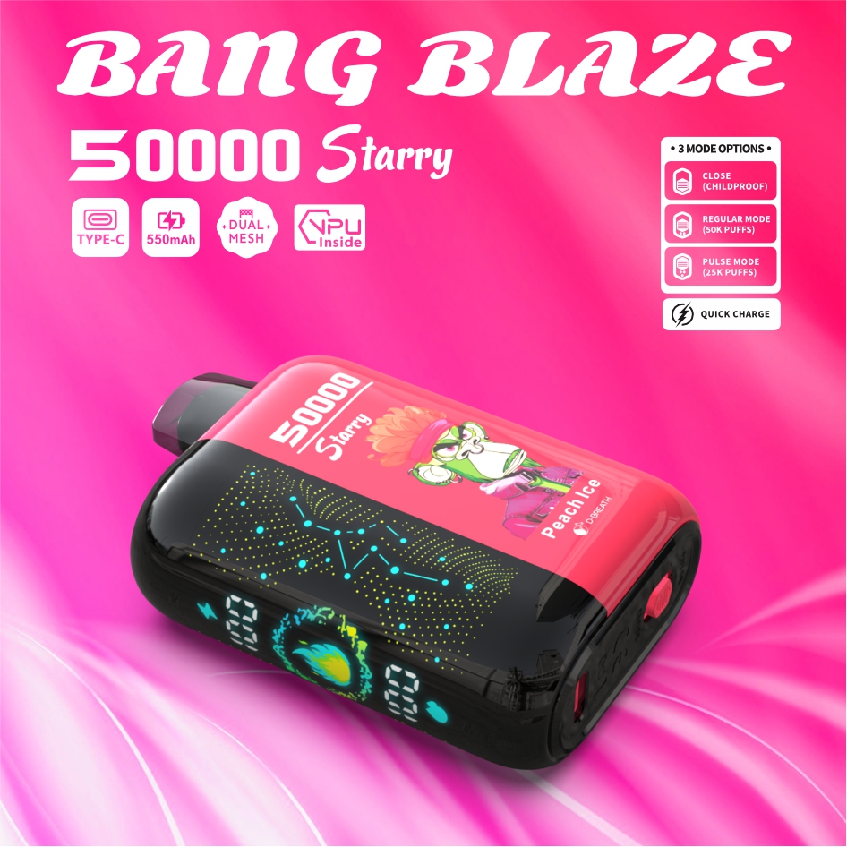 BANG Blaze 50 000 potiahnutí Starry | Jednorazová e-cigareta s 10 príchuťami