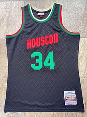 Houston Rockets  #34 Olajuwon Black MN