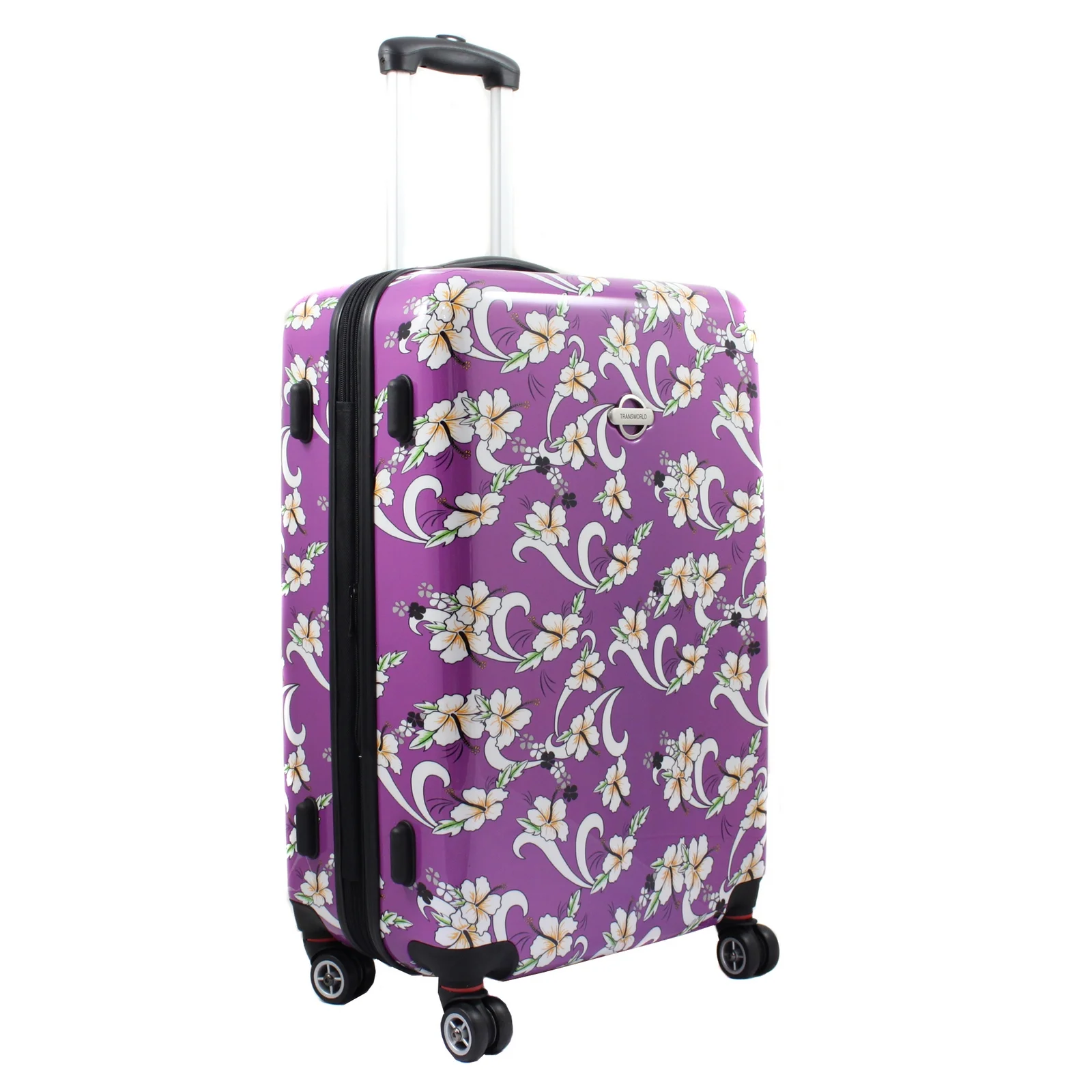 ecWorld Enterprises, Inc. Sky Blue Tropical Flower 3-piece Lightweight Expandable Hardside Spinner Luggage Set