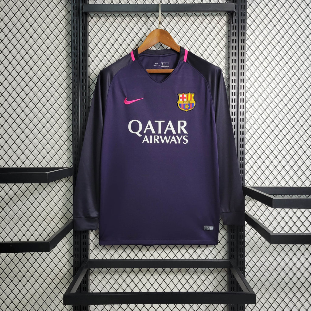 Retro Barcelona 16-17 Away Stadium Long Sleeve Jersey