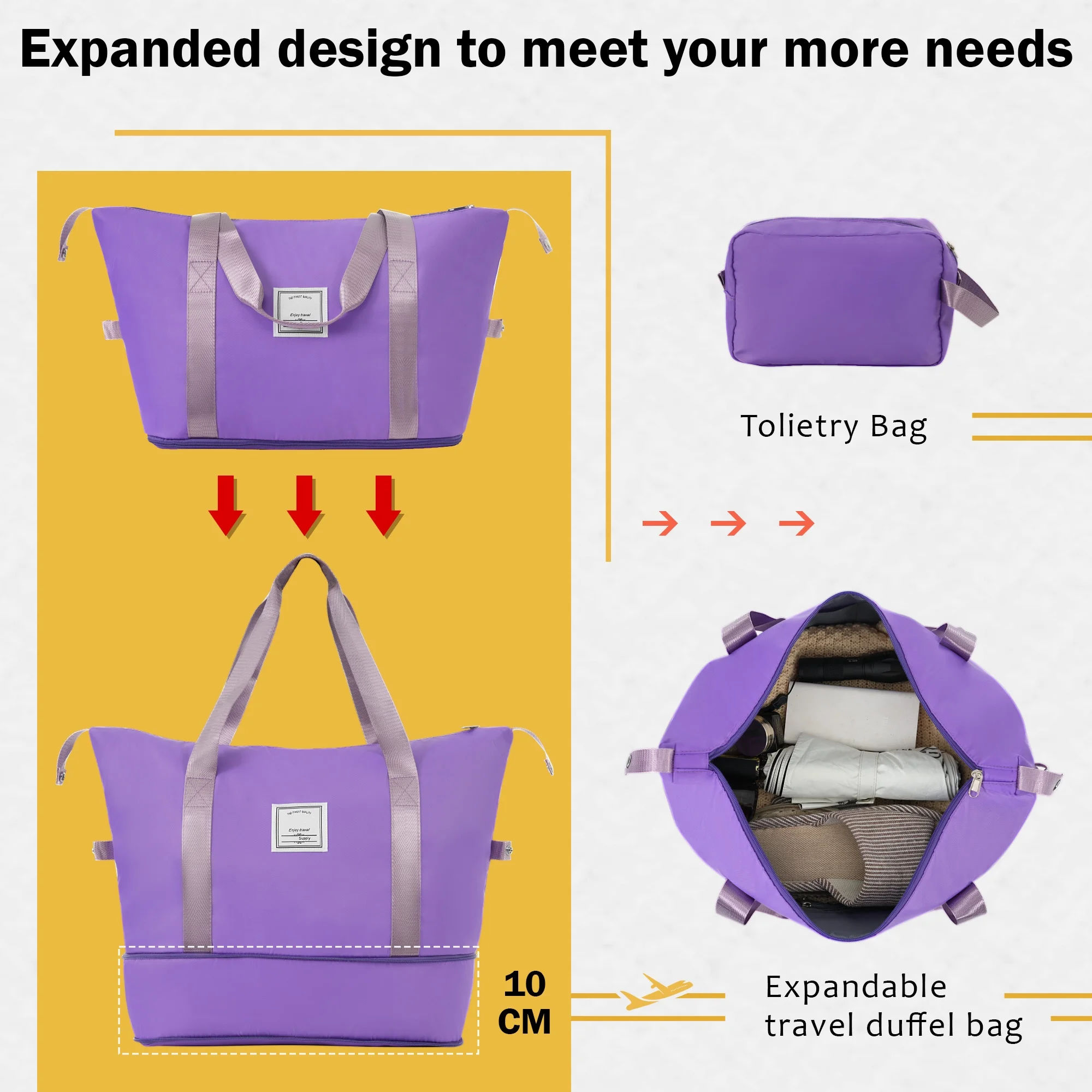 imerelez 2 Piece Luggage Set with Bags Expanable Spinner Wheels ABS Lightweight Suitcase with TSA Lock 20inch+28inch