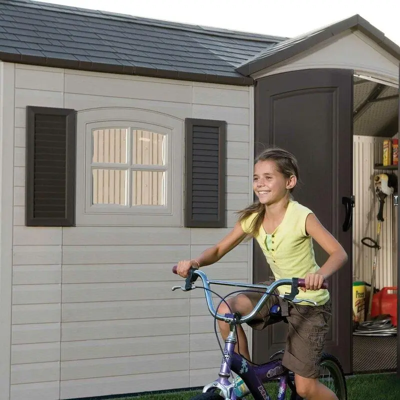 15 ft x 8 ft Side-Entry Plastic Storage Shed – Low-Maintenance Outdoor Storage Solution