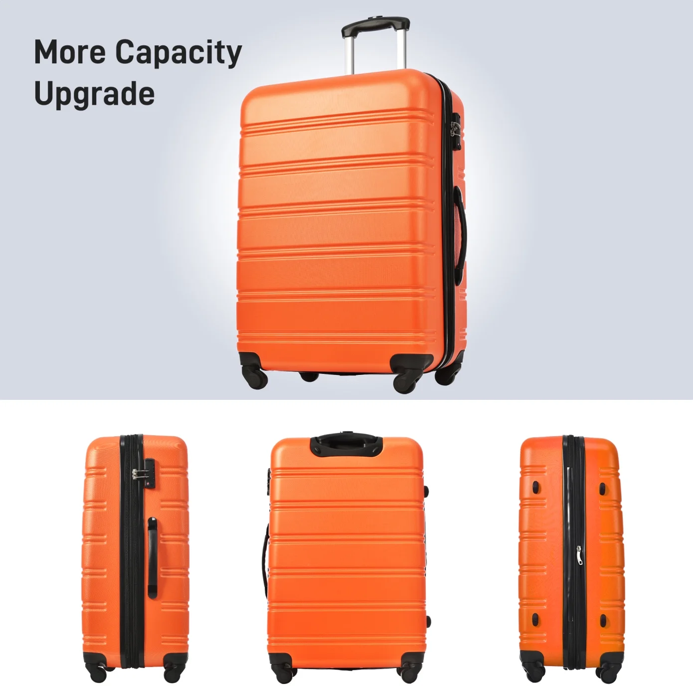 Luggage Sets 3 Piece, Hardside Expandable Ultra Durable PC Lightweight Carry On, Travel Suitcase Set with TSA Lock Spinner Wheels, Multicolor Purple