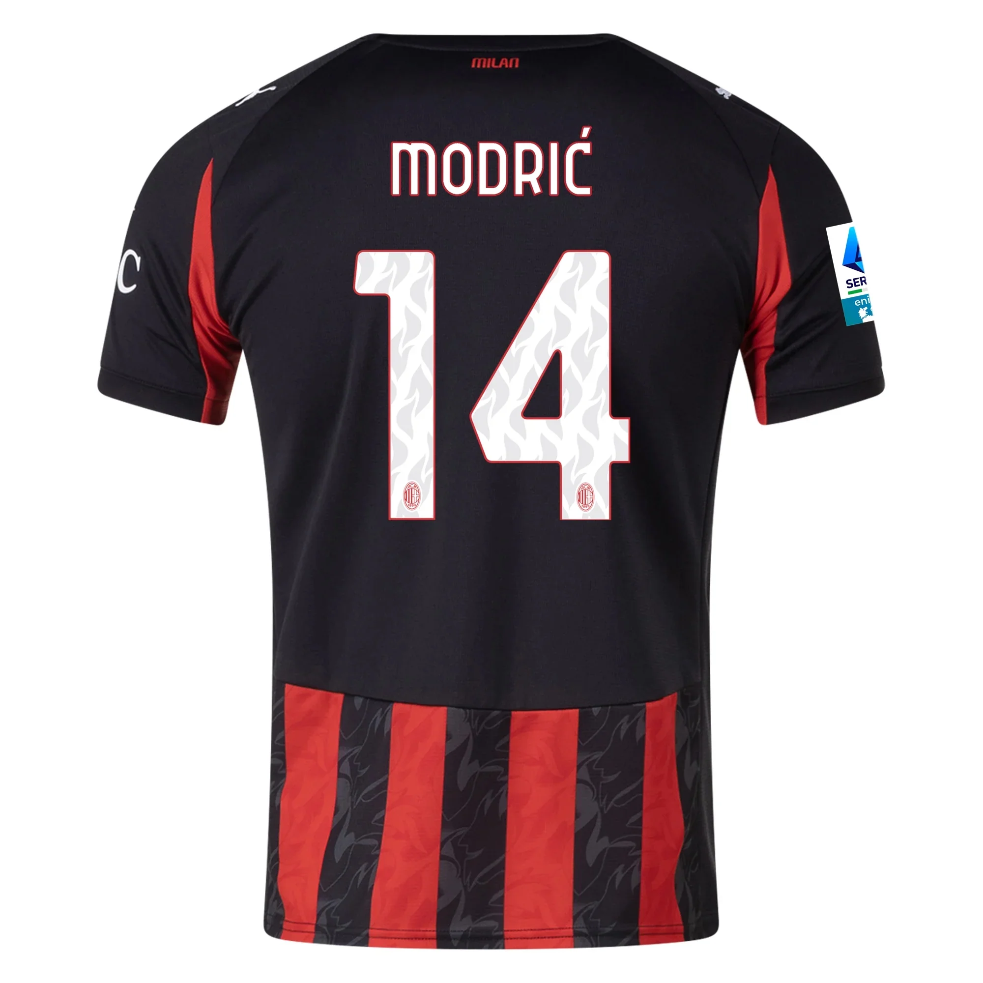 Puma AC Milan Luka Modric Home Jersey w/ Serie A Patch 25/26 (Red/Black)
