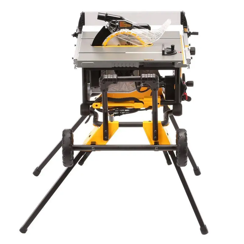10-Inch Corded Job Site Table Saw with Integrated Rolling Stand — 15-Amp Motor