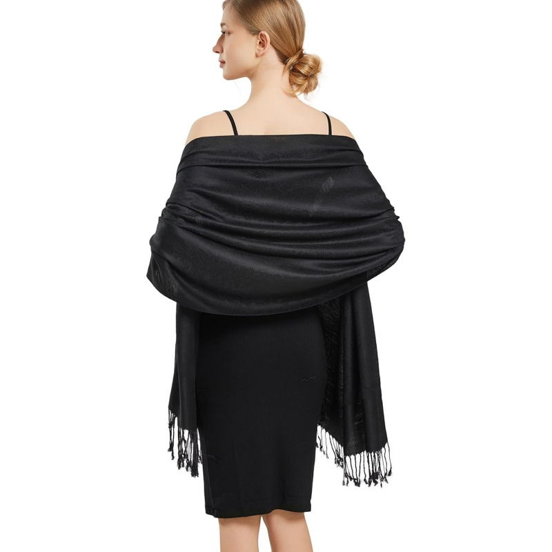 Silky Paisley Pashmina Shawl Scarf-Women's Soft
