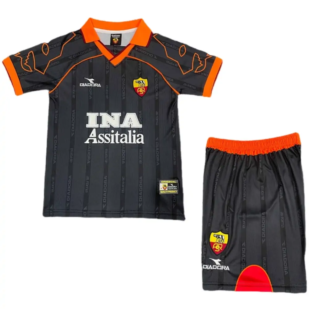 1999-00 Roma Away Retro Children's Jersey Set - Fans Edition