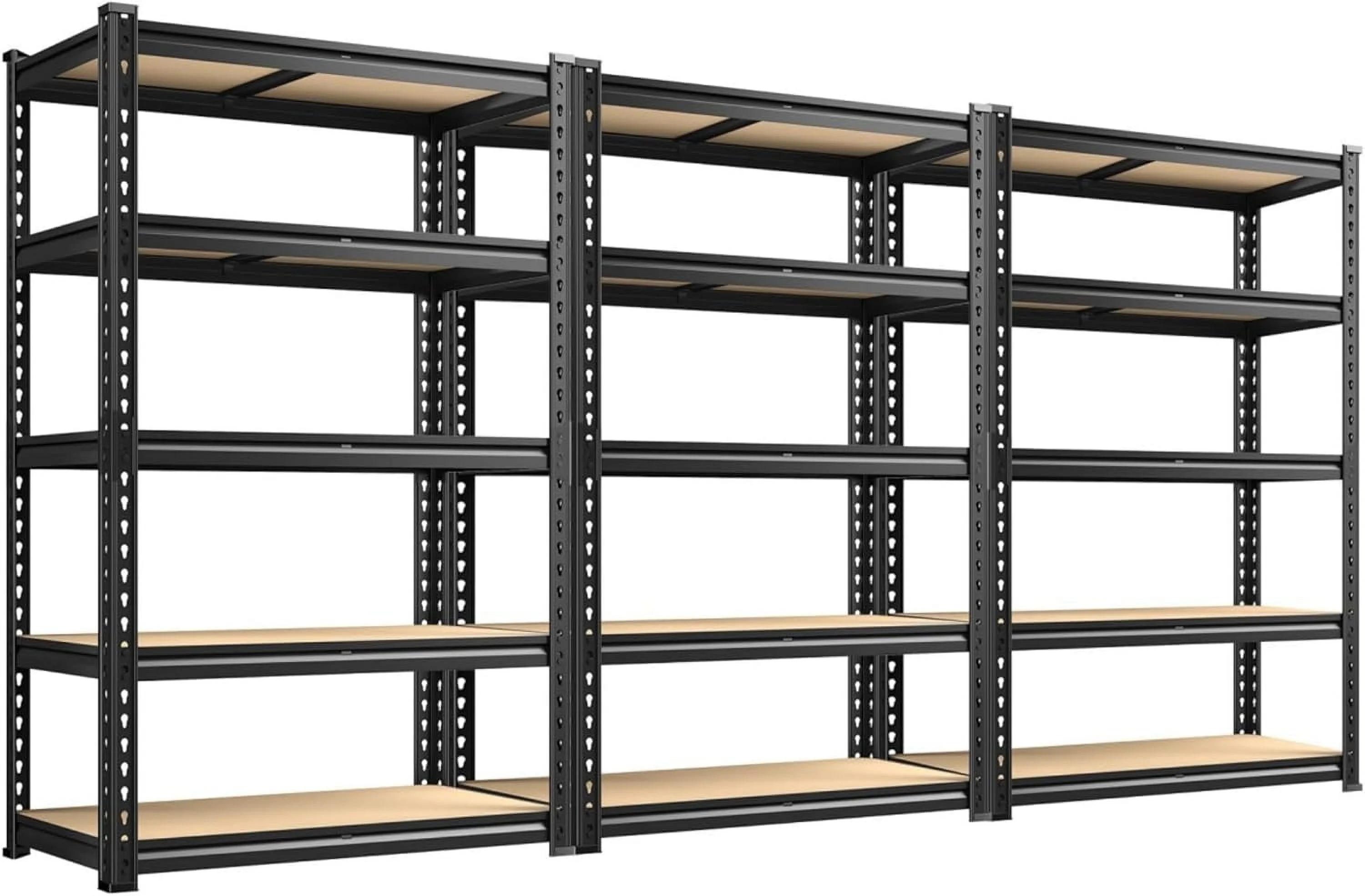 Storage Shelves 5 Tier Garage Shelving Heavy Duty Adjustable Garage Shelves, Utility Rack Shelf, Shelving Units for Storage Warehouse Pantry Closet, 35.5