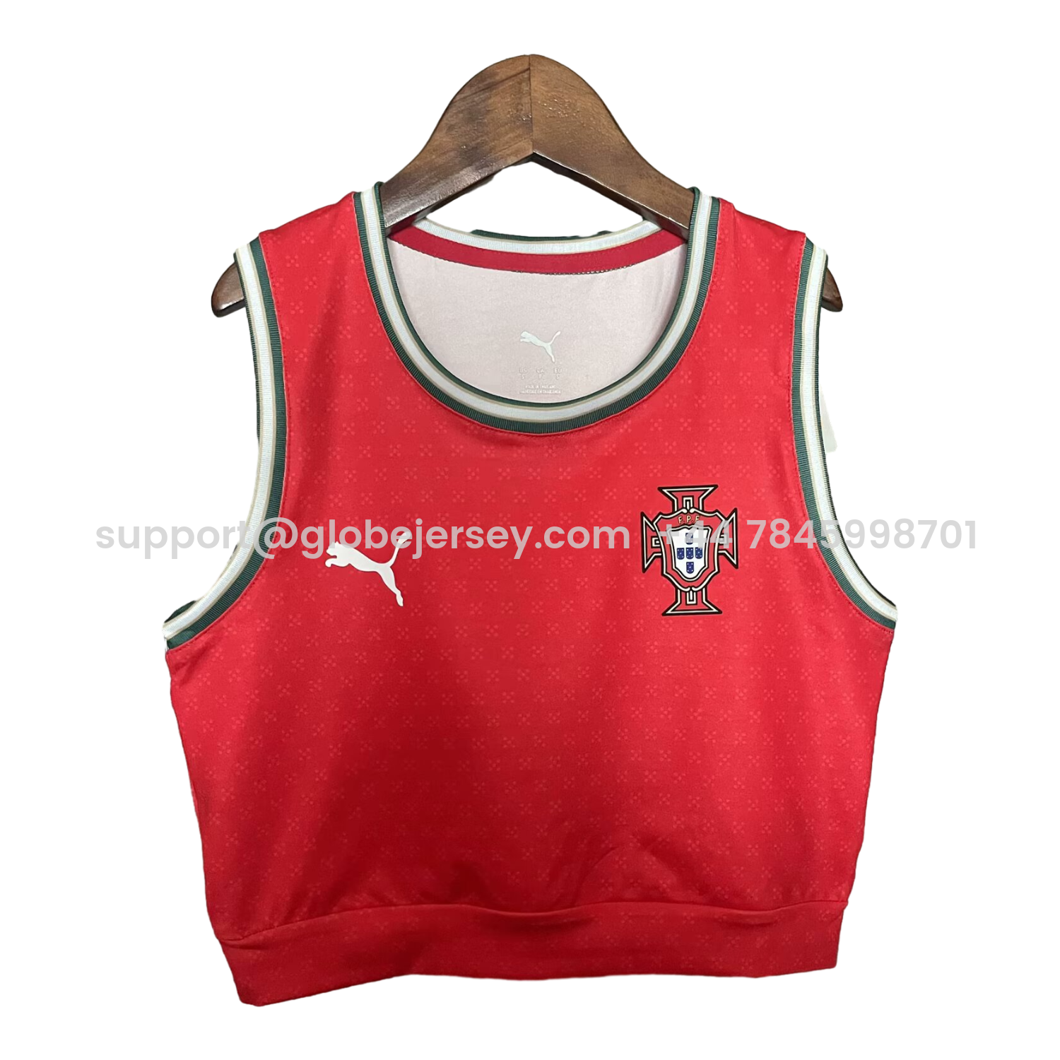 Women's Portugal 25-26 Home Red Yoga Vest