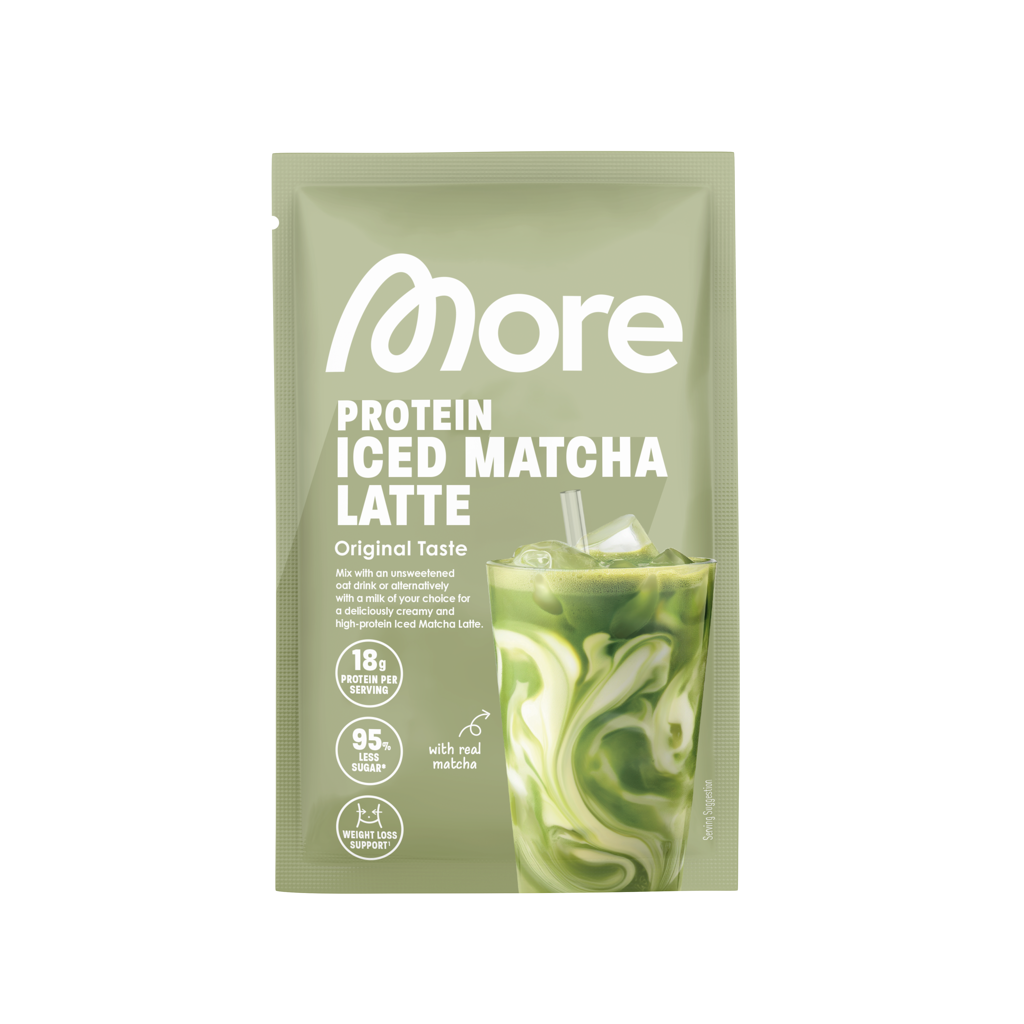 More Protein Iced Matcha Latte