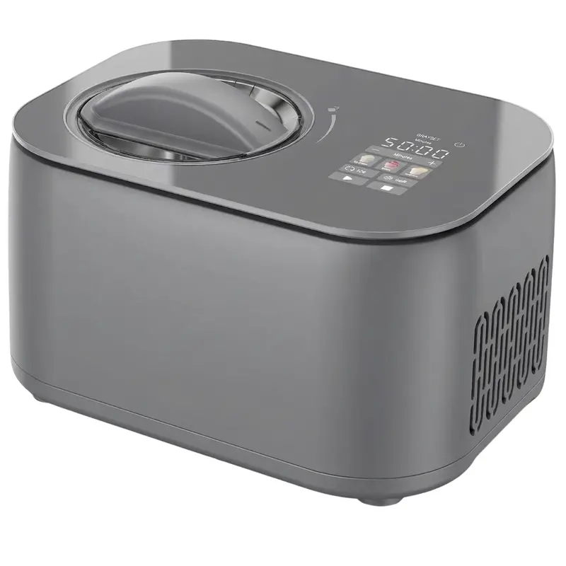 1-Pint Compressor-Based Ice Cream Maker – Digital Display. 3 Preset Programs