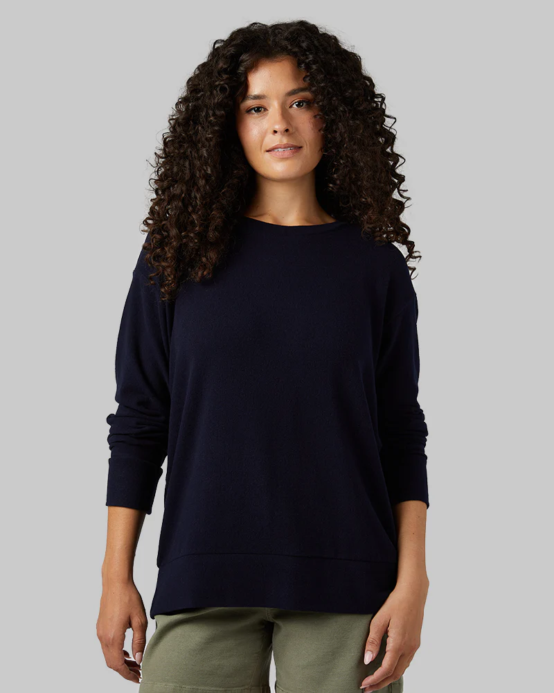 WOMEN'S SOFT SWEATER KNIT CREW TOP