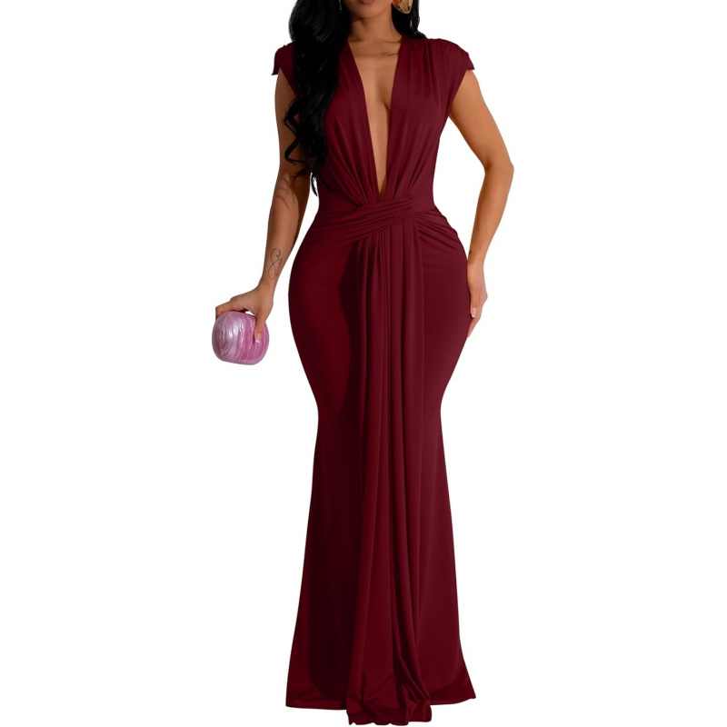 Women's Elegant Sleeveless Deep V Neck