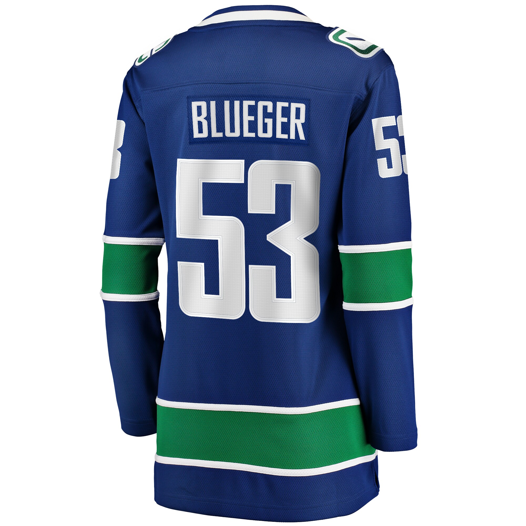 Teddy Blueger Vancouver Canucks Fanatics Women’s Home Breakaway   Jersey – Blue