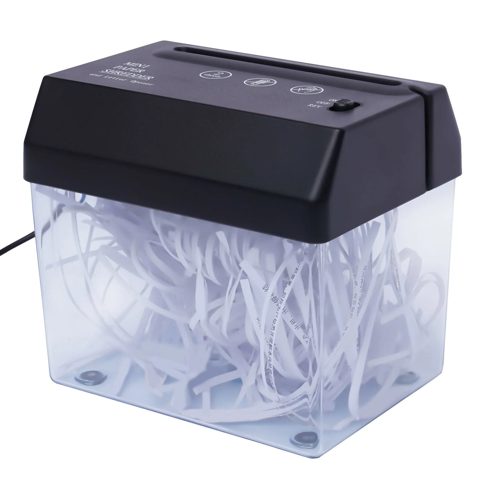 MIDUO Electric USB Paper Shredder Portable Paper Shredder Desktop A4 Shredder for Home Office