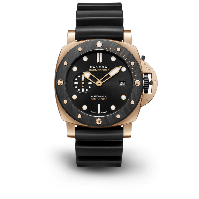 【Super Clone】Submersible Black QuarantaQuattro Goldtech™ OroCarbo 44mm