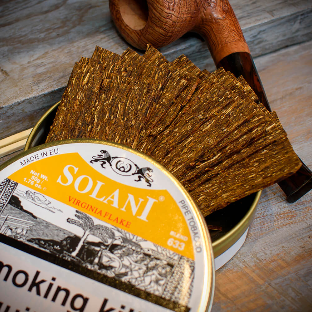 Solani 633 Virginia with Perique Flake Pipe Tobacco - 50g Tin