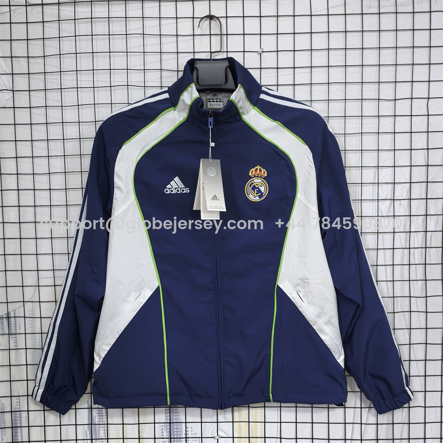 Retro Real Madrid 2010-11 Home Windbreaker Jacket - Blue