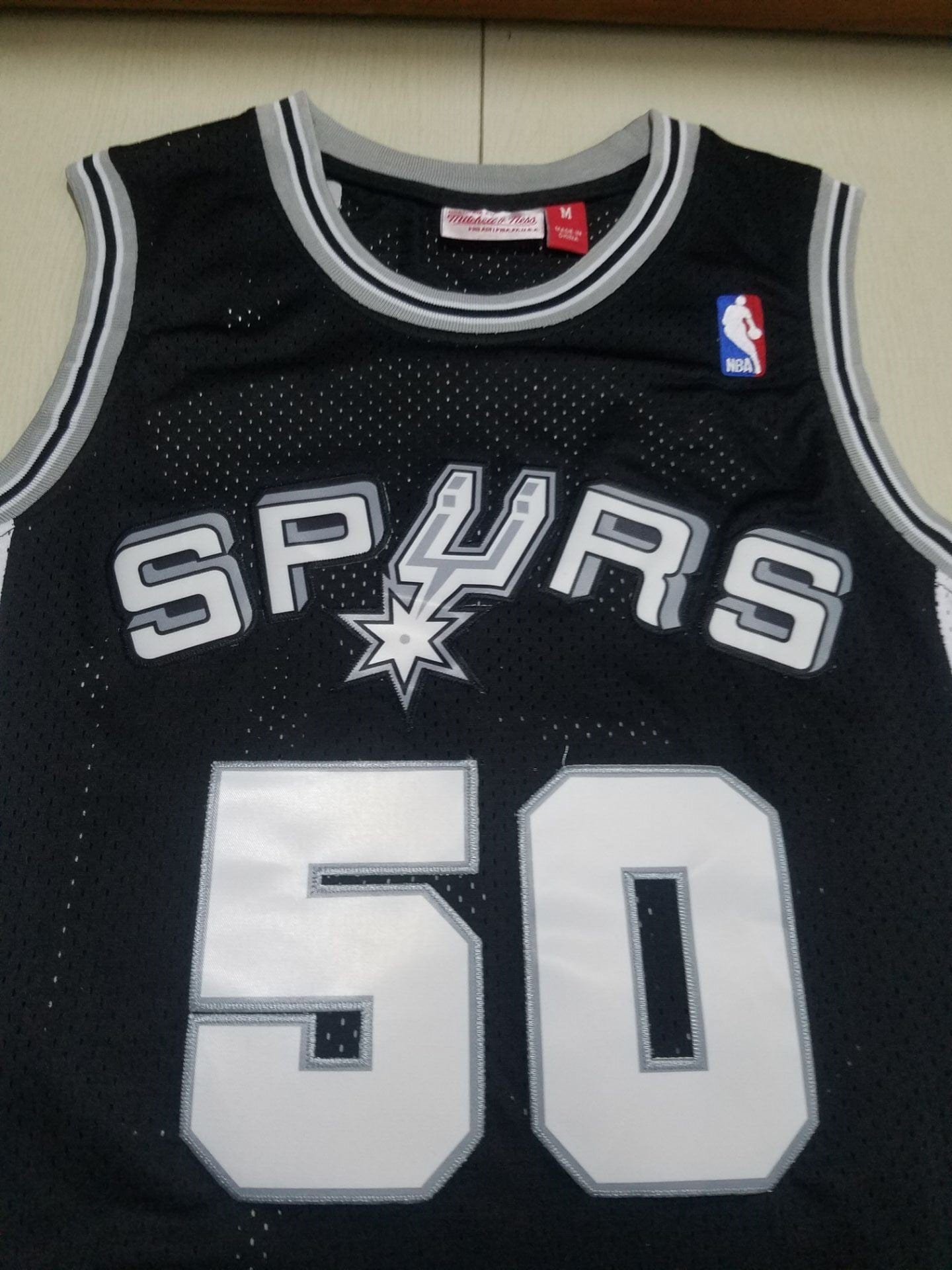 Men's San Antonio Spurs David Robinson Black Big & Tall Hardwood Classics Jersey