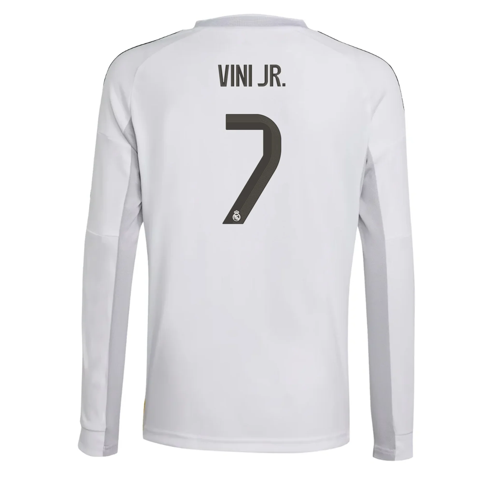 adidas Youth Real Madrid Vini Jr. Long Sleeve Home Jersey 25/26 (White)