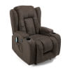 GDF Studio Ellerslie Contemporary Fabric Pillow Tufted Massage Recliner, Charcoal