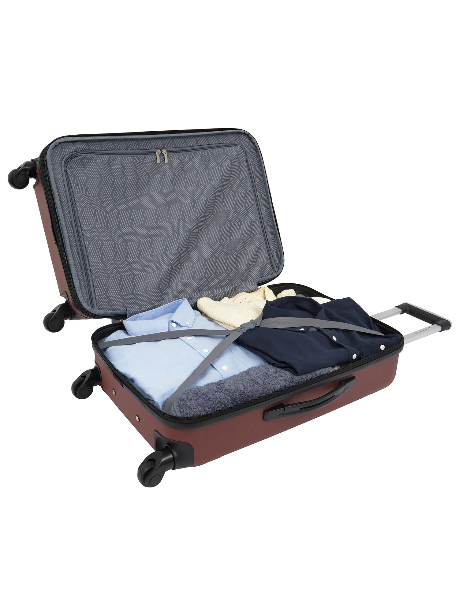 Travelers Club Chicago Plus 5pc Expandable Hardside Luggage Set, Black