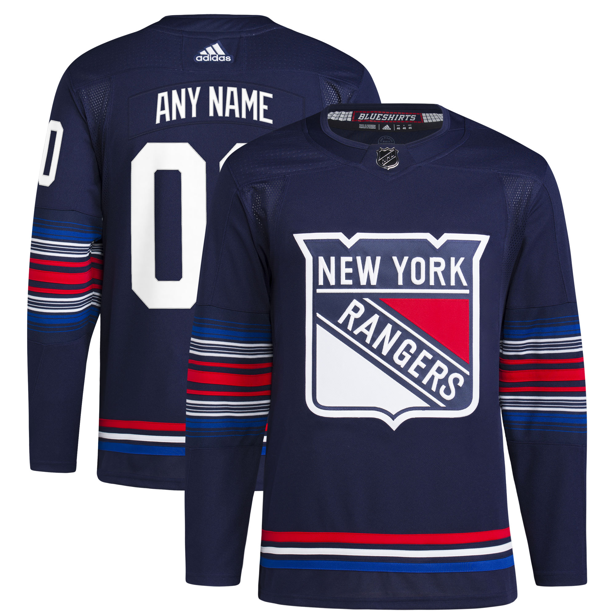 New York Rangers   Alternate  Primegreen  Custom Jersey – Navy