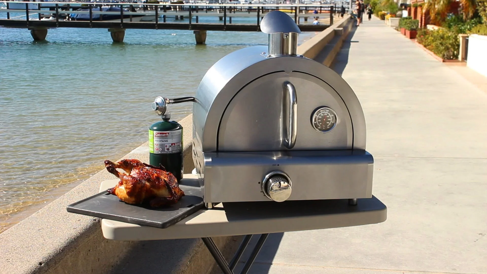 Mont Alpi MAPZ Table Top Gas Stainless Steel Large Portable Pizza Oven Cooker