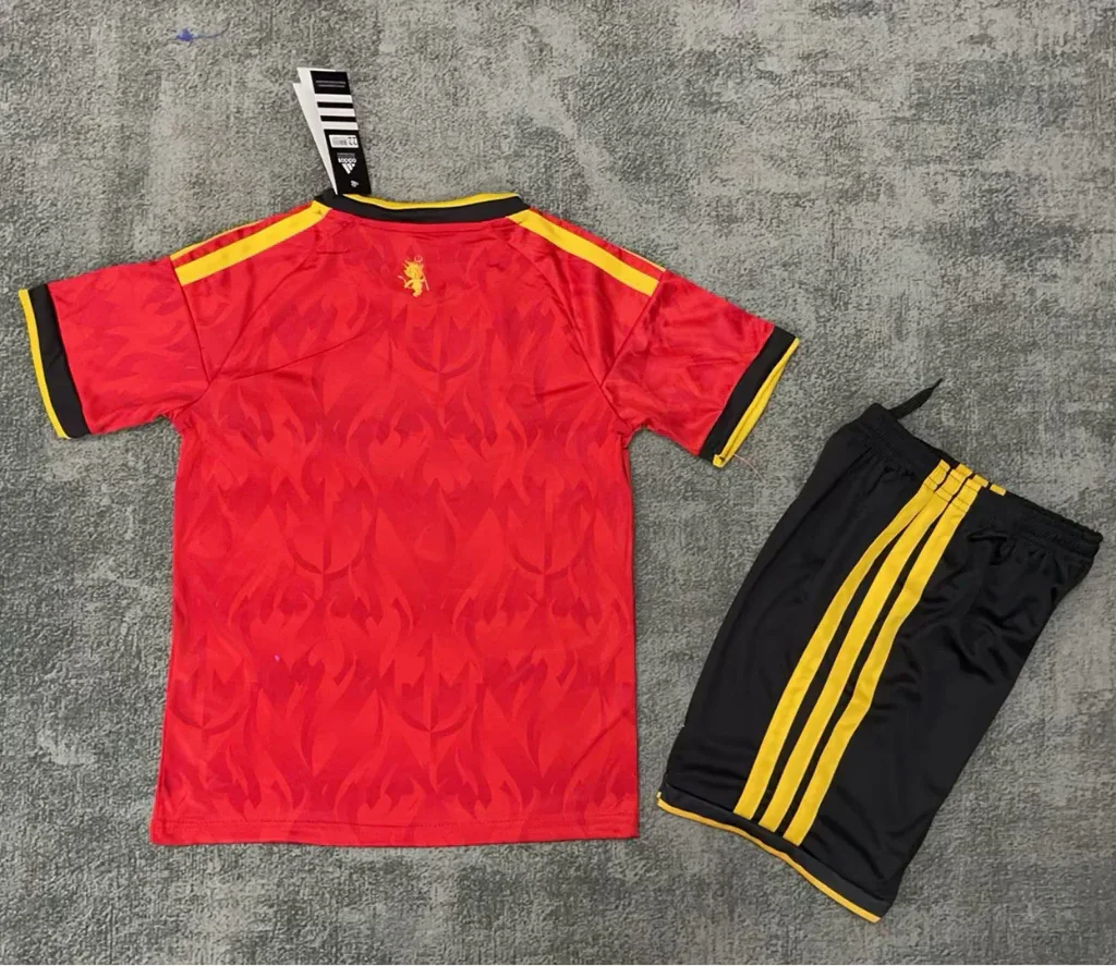 Belgium 2026 Orange/Yellow World Cup Home Kids Jersey Set