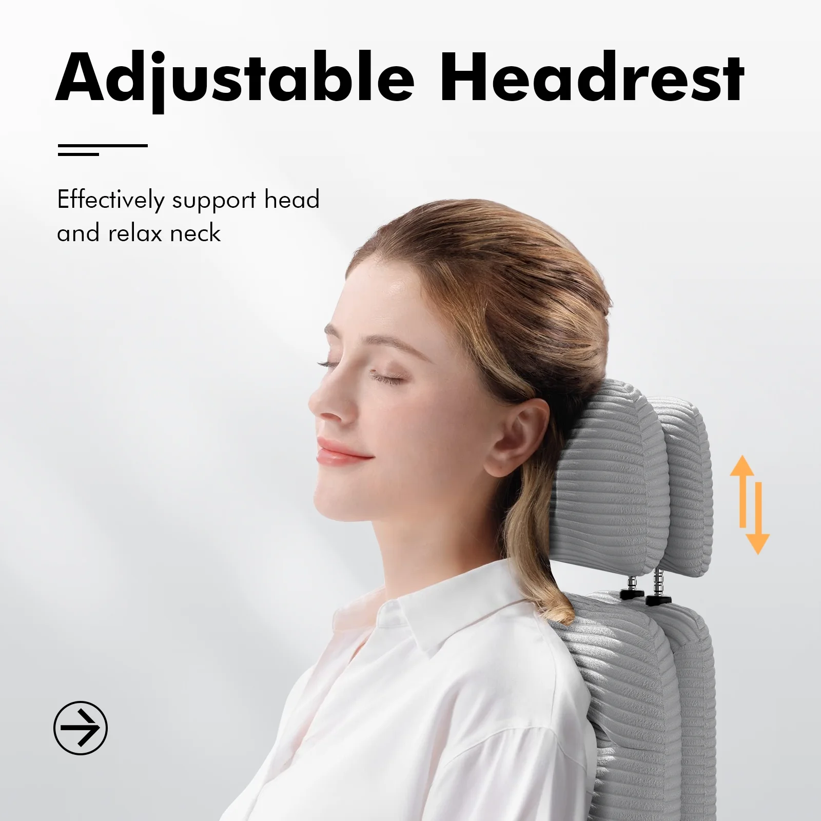 Ninecer Ergonomic Office Chair with Footrest, Big and Tall Computer Desk Chair for Adults, Adjustable Swivel Chair with Headrest Lumbar Support, Black