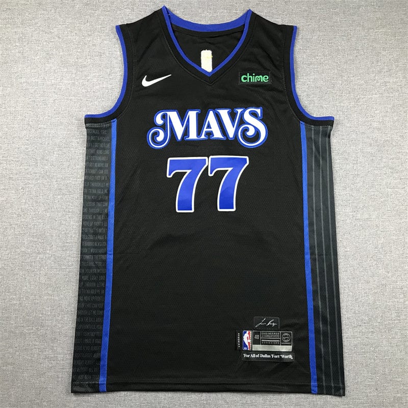 Men's Jersey 2024 Season Mavericks #77 Black City Edition DONCIC