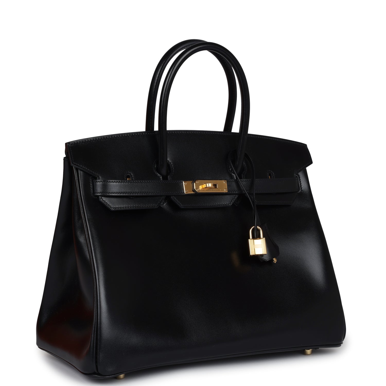 Birkin 35 Black Box Gold Hardware