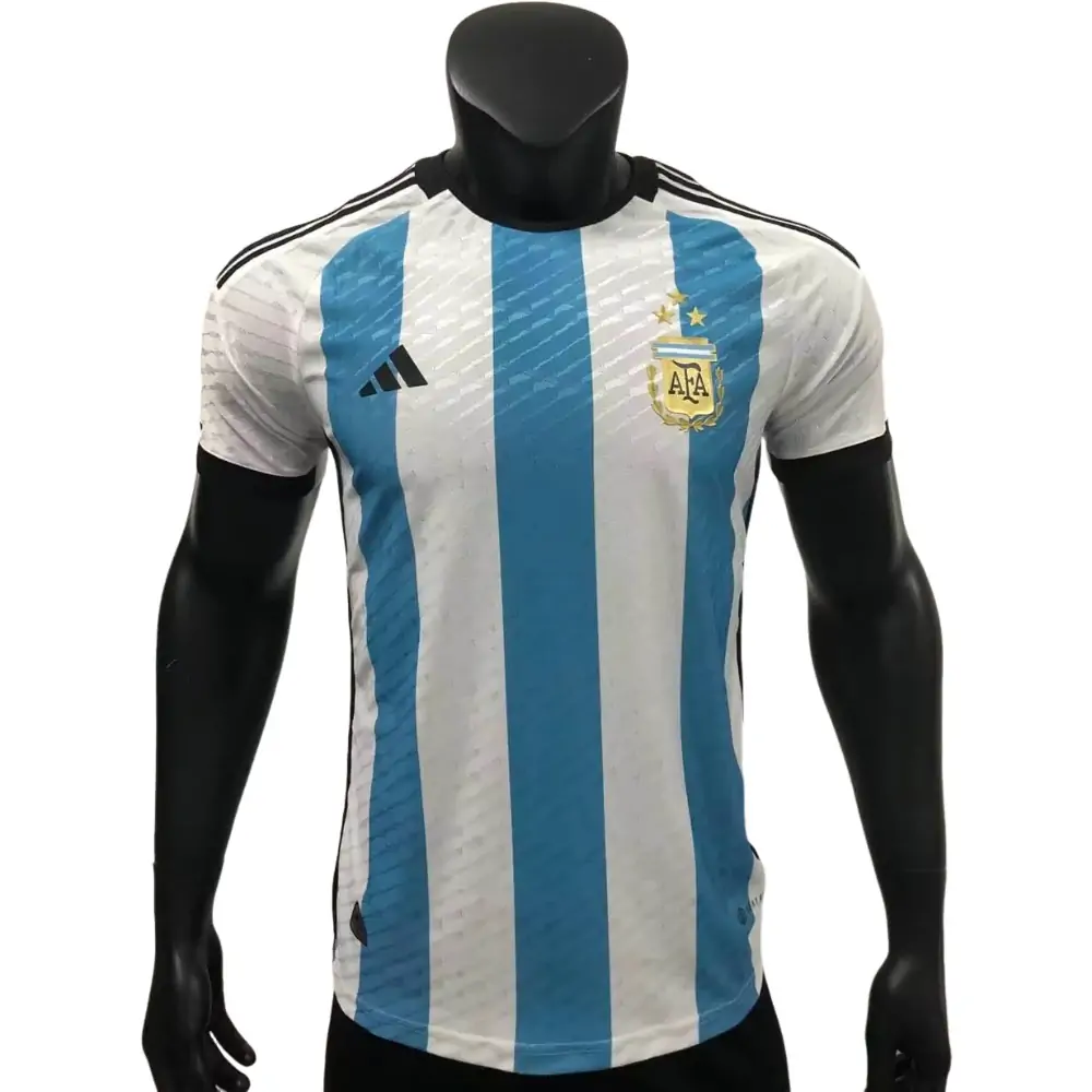 2022 World Cup Player Edition Argentina Home Jersey (Three Stars) 1:1 Thai Quality