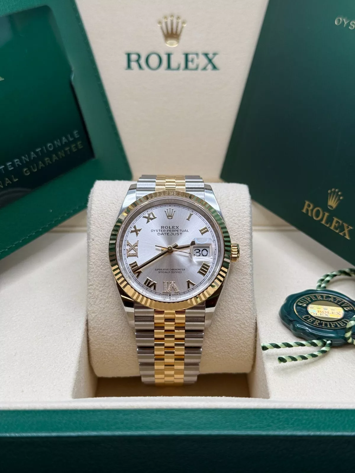 【Super Clone】RLX  Datejust 36mm 126233 Silver Dial Jubilee Bracelet Watch