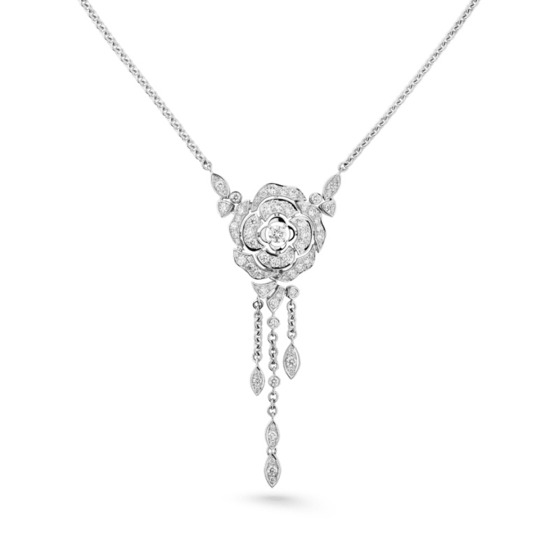 Bouton de Camélia transformable necklace